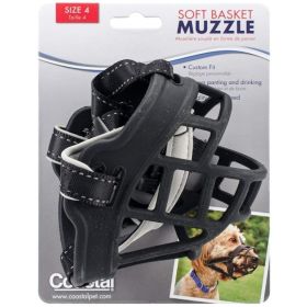 Coastal Pet Soft Basket Muzzle for Dogs Black