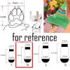 4 Pcs Red Hearts Dog Knitted Pet Socks Cartoon Cute Puppy Cat Socks Dog Foot Covers Poodle Teddy Socks