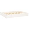 Dog Bed White 28.1"x21.3"x3.5" Solid Wood Pine