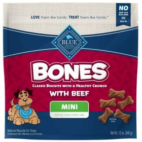 Blue Buffalo Classic Bone Biscuits with Beef (Option: Mini)