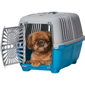 MidWest Spree Plastic Door Travel Carrier Pet Kennel (Option: Blue)