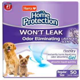 Hartz Home Protection Lavender Scent Odor Eliminating Dog Pads (Option: Regular - 50)