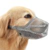 Pet Muzzle Mask Soft Mesh Muzzle Adjustable Dog Mouth Cover with Breathable Mesh Adjustable Neck Forehead Strap