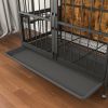 Modern Kennel Dogs room up to 60 LB, Dog crate furniture with Multi-Purpose Rremovable Ttray, Double-Door Dog House, lift Panel, 360 Degree Rotation -