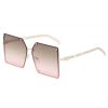 Big frame sunglasses personality chain mirror legs fashion street photography show sun shading sunglasses women